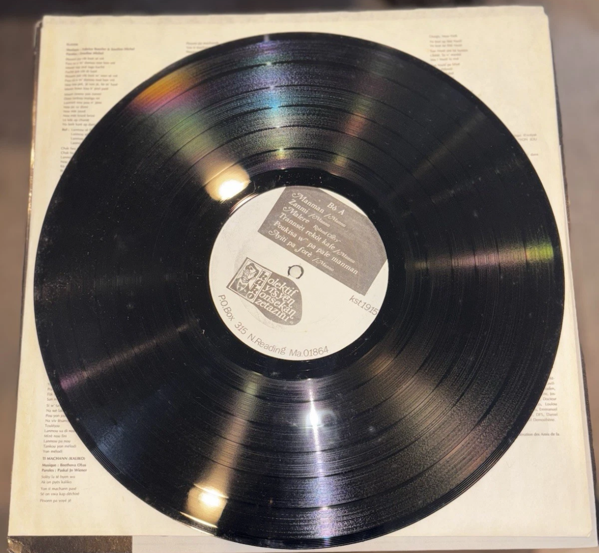 Manno Charlemagne Not Nan Malè Ak Òganizasyon Mondyal 1988 KST 1915 Hatian Folk