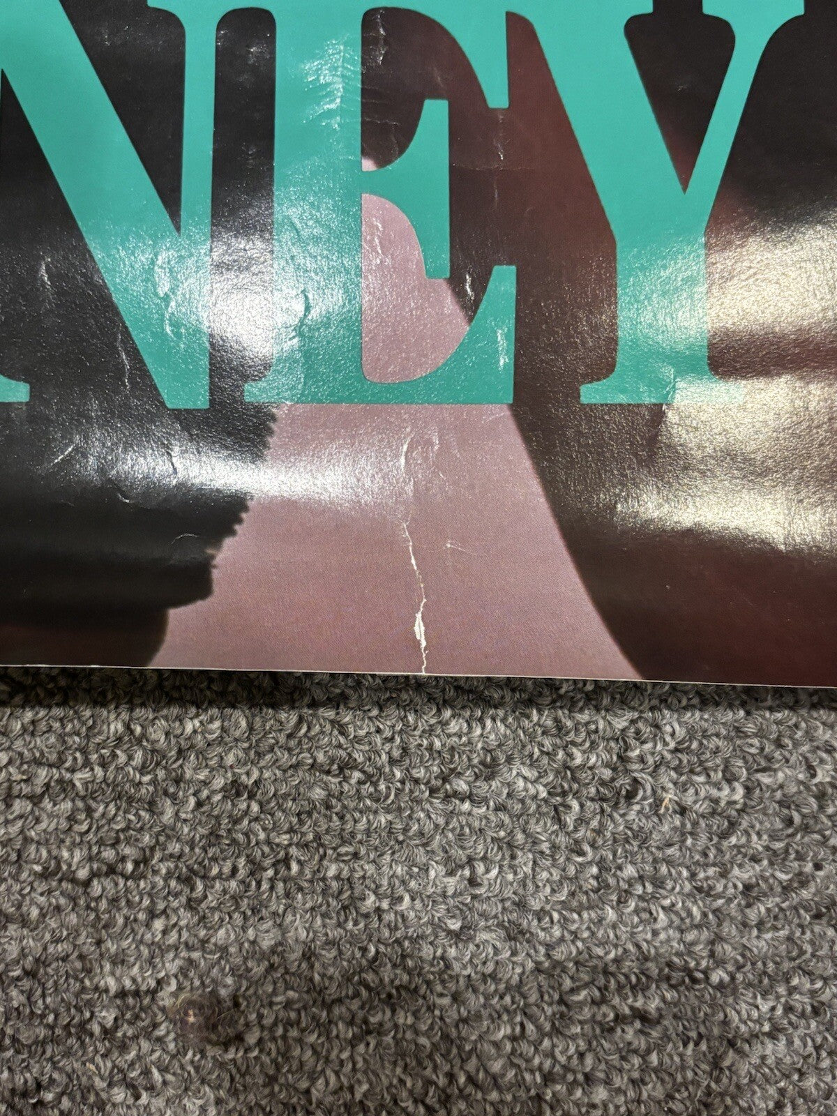1986 Whitney Houston Arista Records Thanks Holiday Season Promo Poster RARE