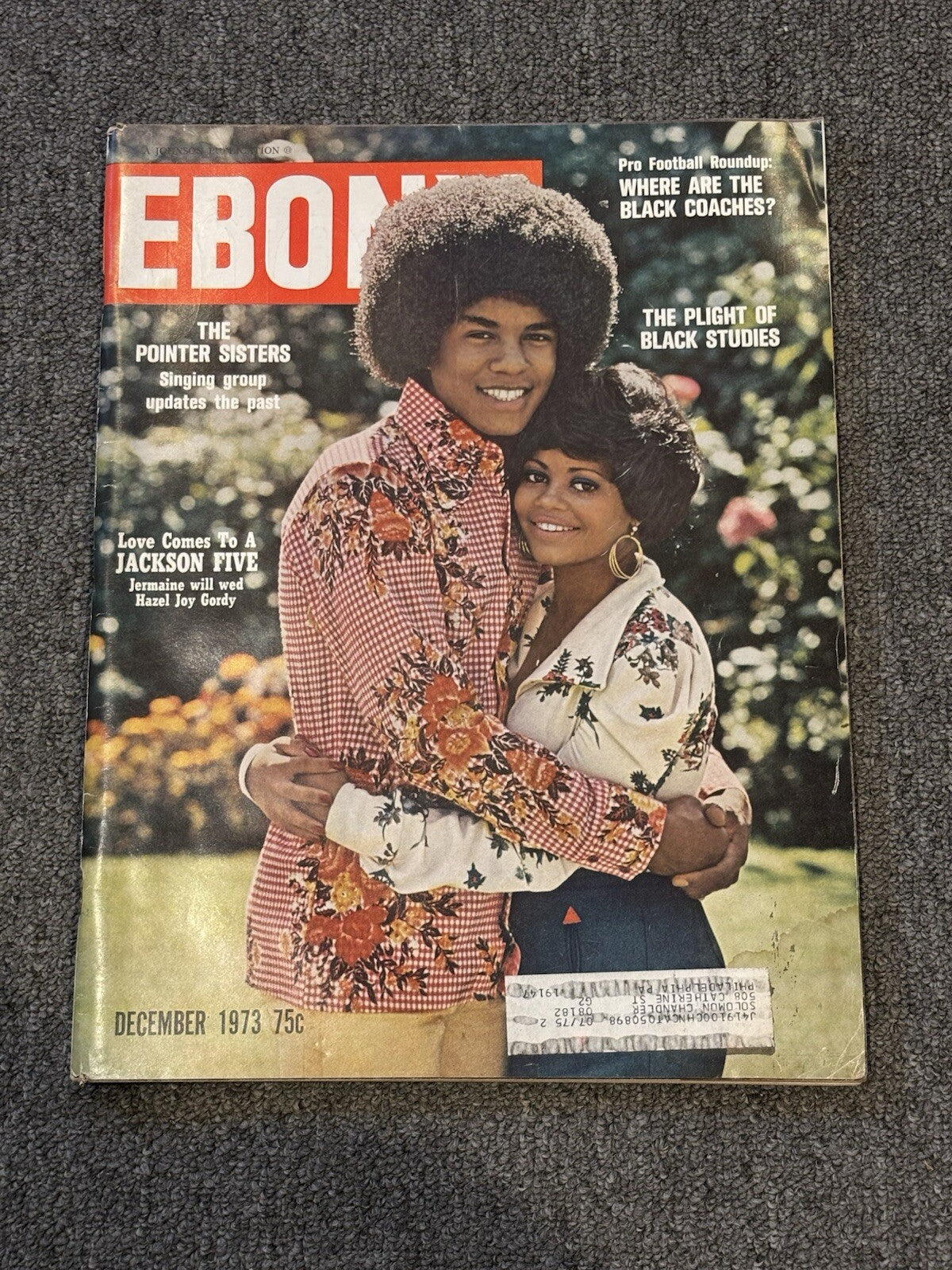 Ebony Magazine Dec, 1973 ( JACKSON 5) Love Comes To Jermaine + Hazel Gordy