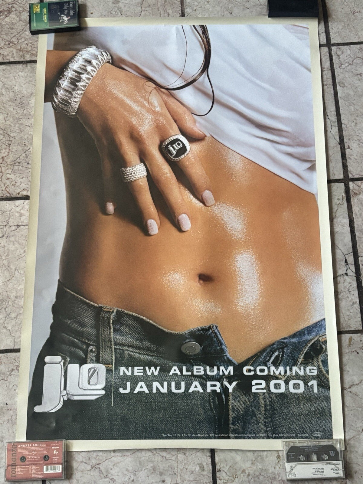 JENNIFER LOPEZ "J.LO-NEW ALBUM COMING JAN. 2001" U.S. PROMO POSTER-Hand To Belly