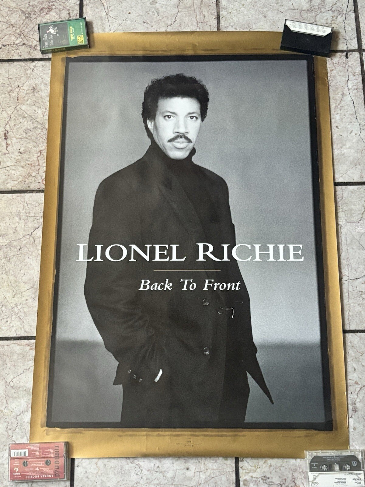 Lionel Richie BACK TO FRONT Rare Promo Poster 1992 24x36