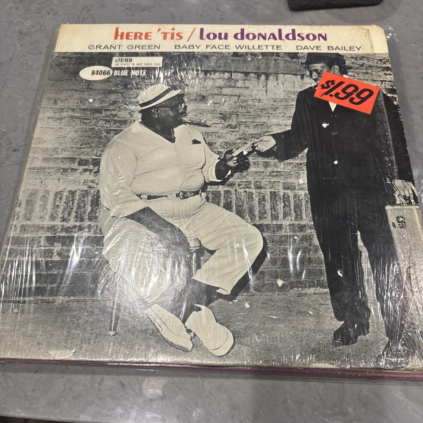 LOU DONALDSON "HERE 'TIS" BLUE NOTE LP Vinyl Grant Green 84066 Shrink
