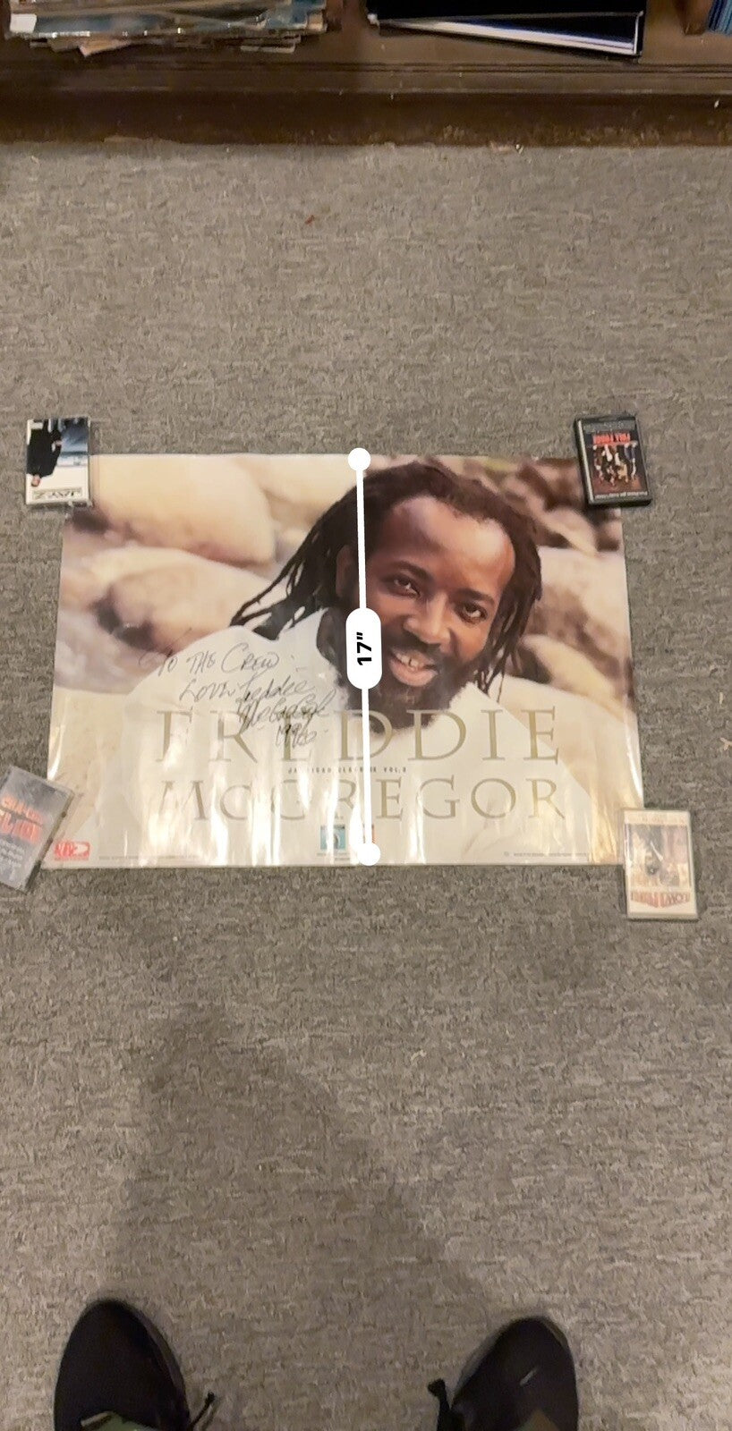 Freddie McGregor- Signed Dated Promo Poster Inscribed To “The Crew” 1996
