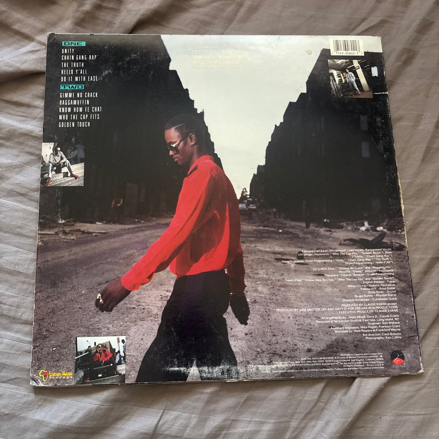 Shinehead LP Vinyl Record Unity 1988 Elektra 60802-1