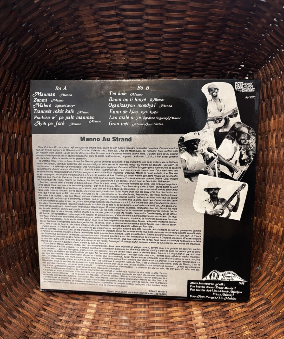 Manno Charlemagne Not Nan Malè Ak Òganizasyon Mondyal 1988 KST 1915 Hatian Folk