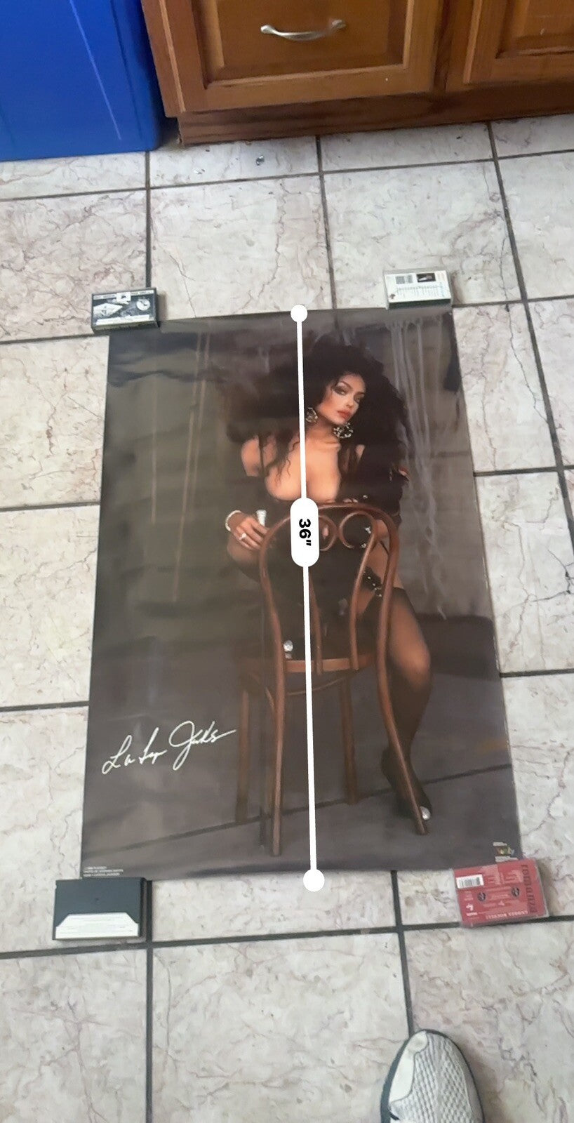 LATOYA JACKSON POSTER 1989 VINTAGE 22X25 FUNKY LICENSED