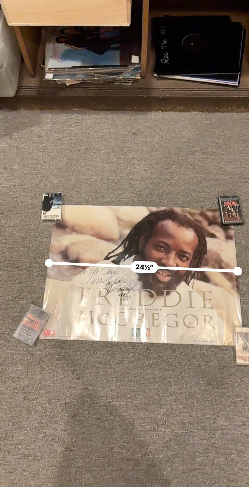 Freddie McGregor- Signed Dated Promo Poster Inscribed To “The Crew” 1996