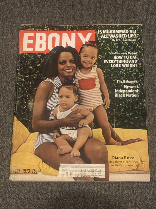 Ebony Magazine July 1973 Diana Ross Muhammad Ali Bahamas