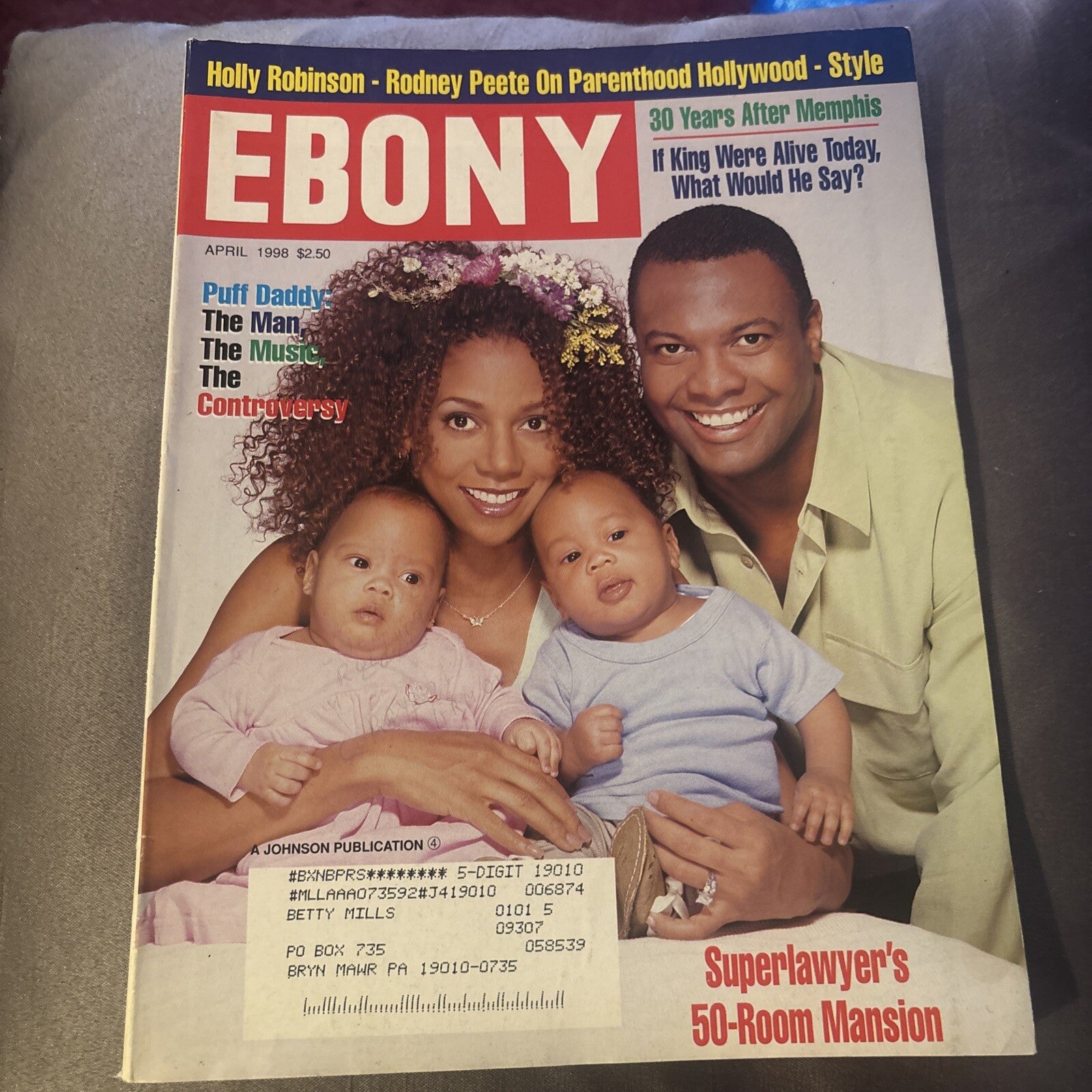 Ebony Magazine, Holly Robinson-Rodney Peete on Parenthood—Hollywood Style 