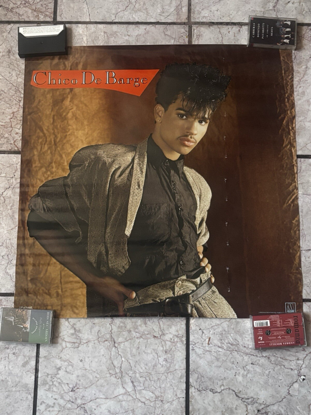 CHICO DEBARGE original Motown promotional poster, 1986, 24x24, EX, R&B
