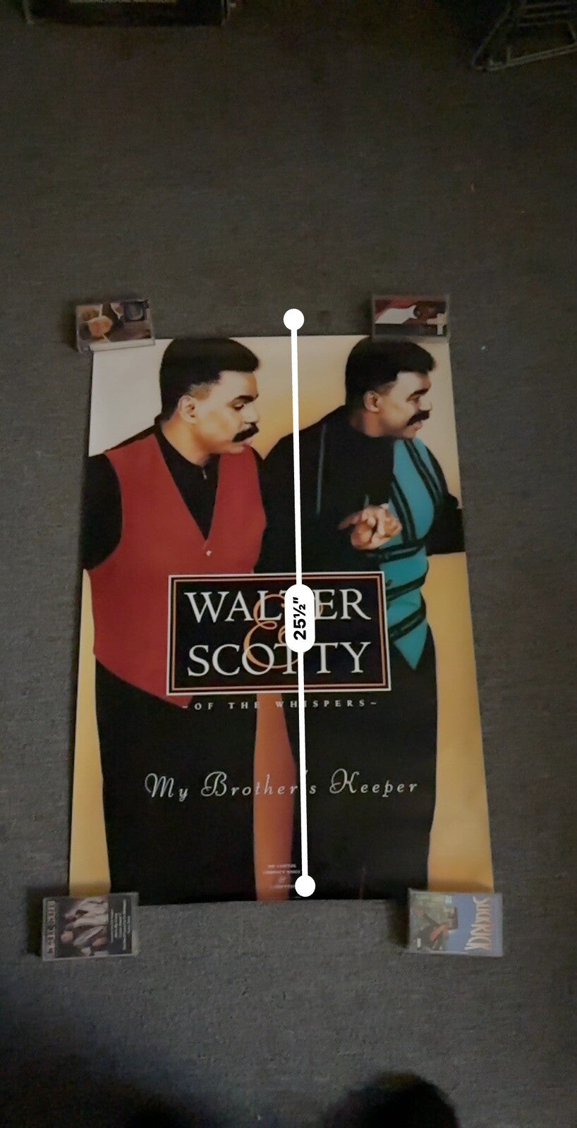 R&B/Soul Promo Poster WALTER & SCOTTY OF THE WHISPERS  Brother's Keeper Rare