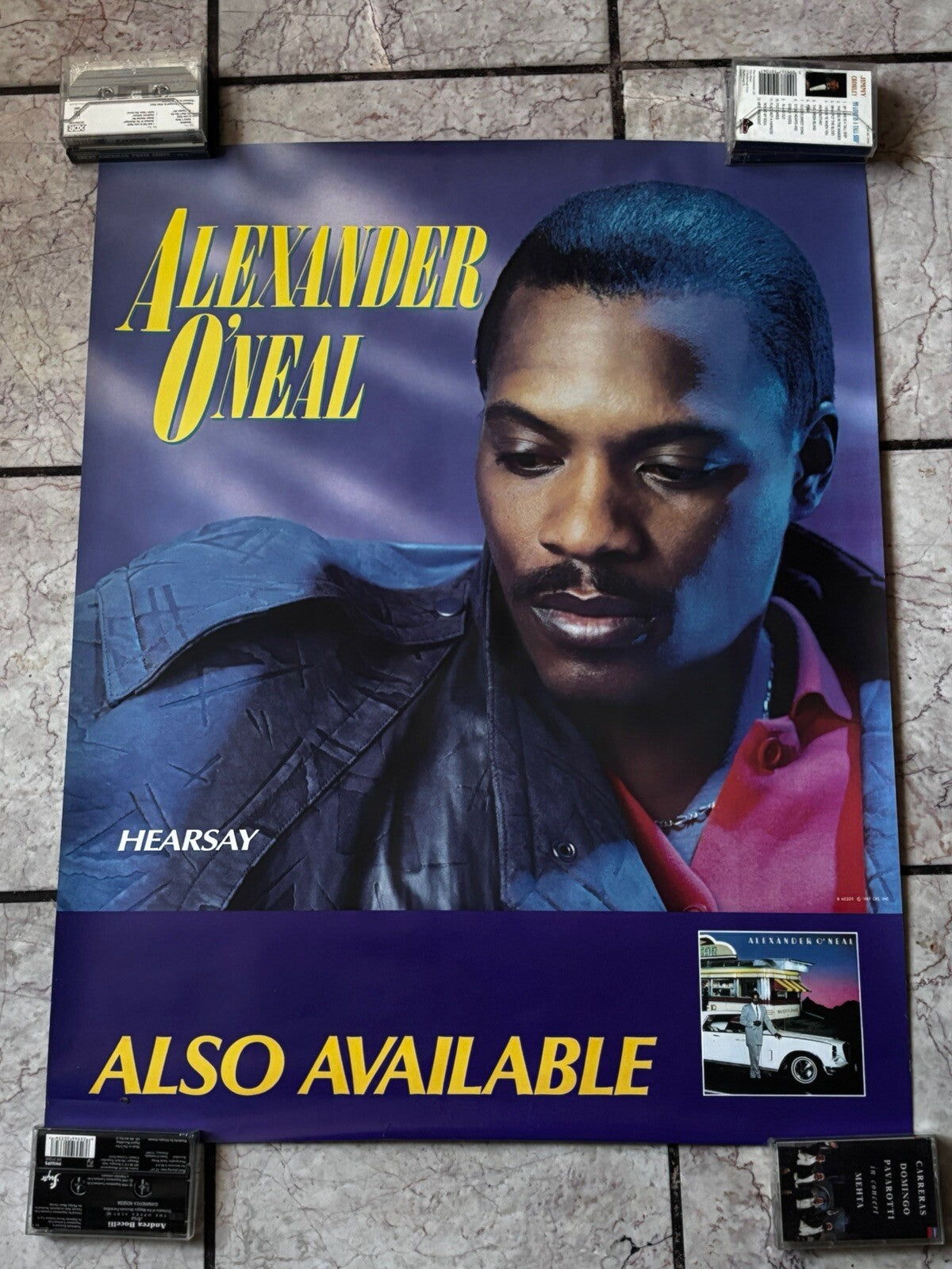 Alexander O'Neal 1987 Hearsay Promo Poster Jimmy Jam Terry Lewis New Jack Swing