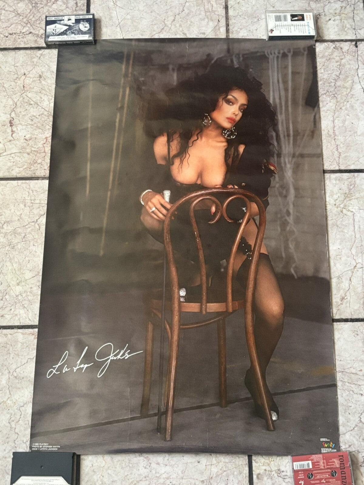 LATOYA JACKSON POSTER 1989 VINTAGE 22X25 FUNKY LICENSED