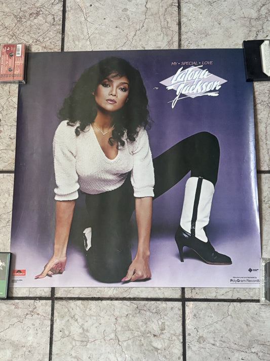 LaToya Jackson 1989 Poster Promo Record Radio Jackson 5 RARE R&B Pop