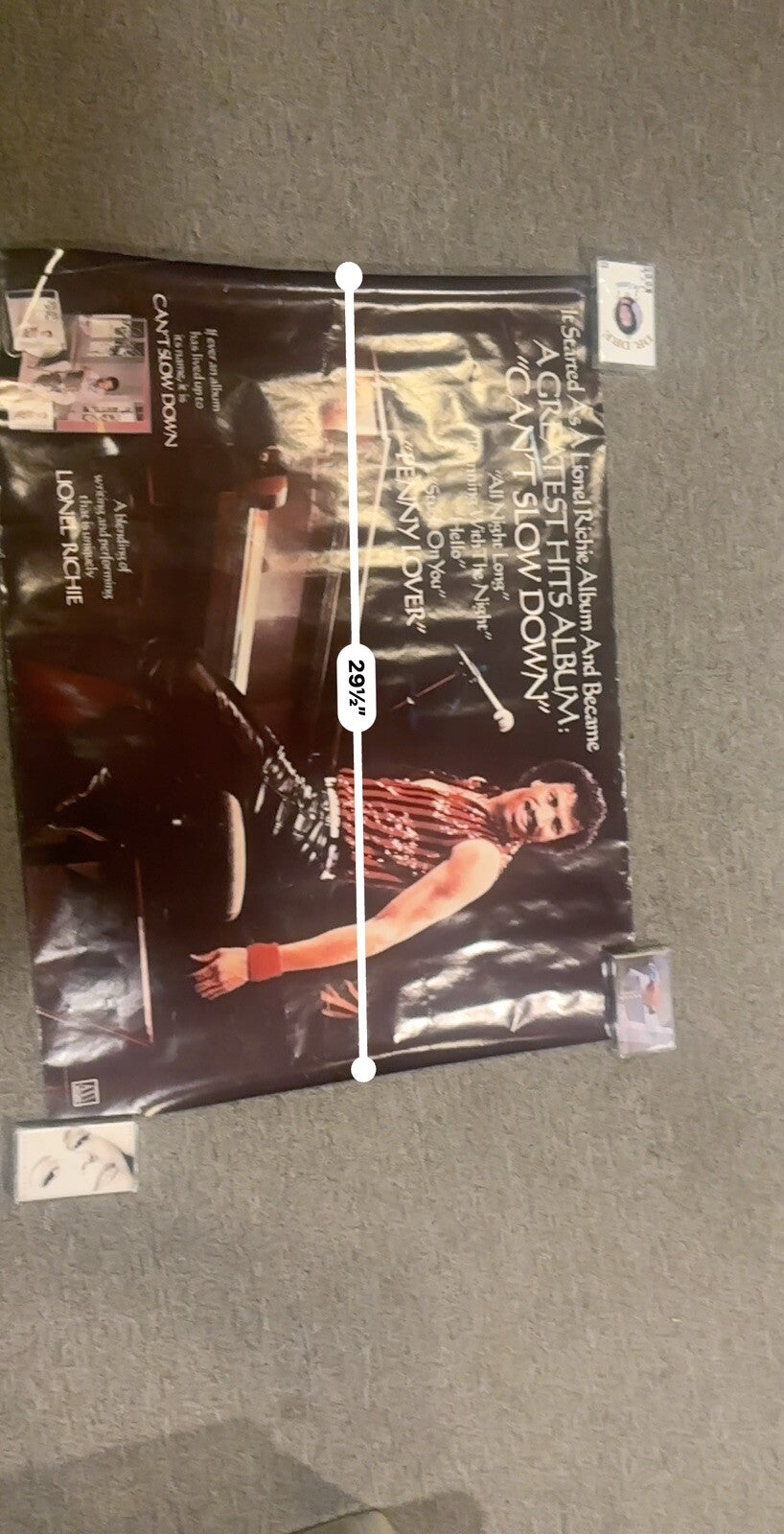 Lionel Richie Can’t Slow Down Rare Promo Poster 1984