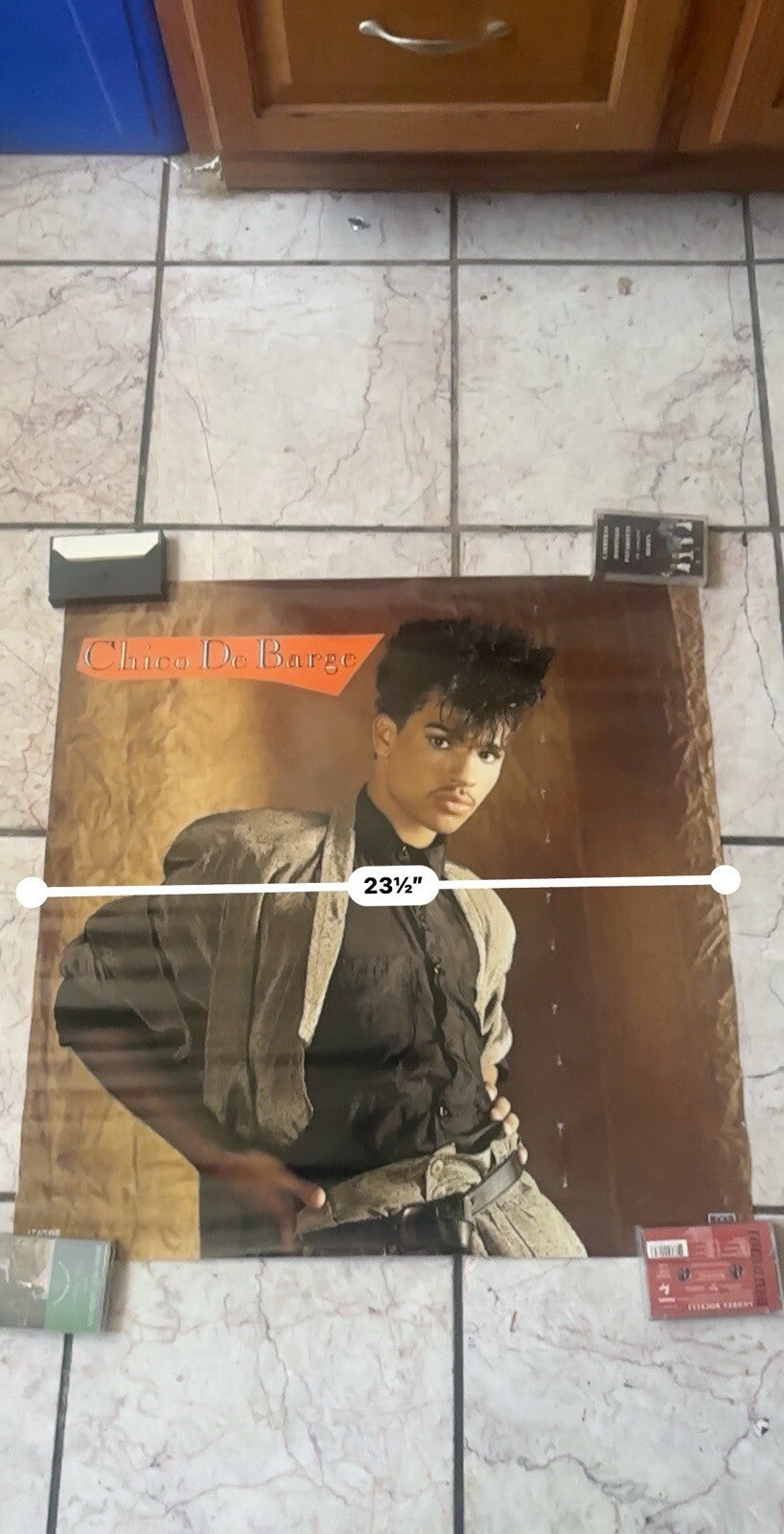 CHICO DEBARGE original Motown promotional poster, 1986, 24x24, EX, R&B