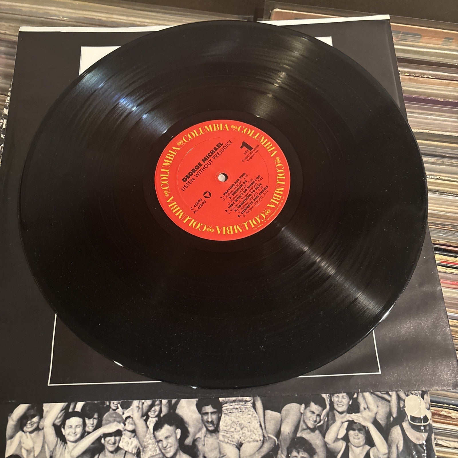 1990 George Michael Listen Without Prejudice Vinyl Record Hype Shrink