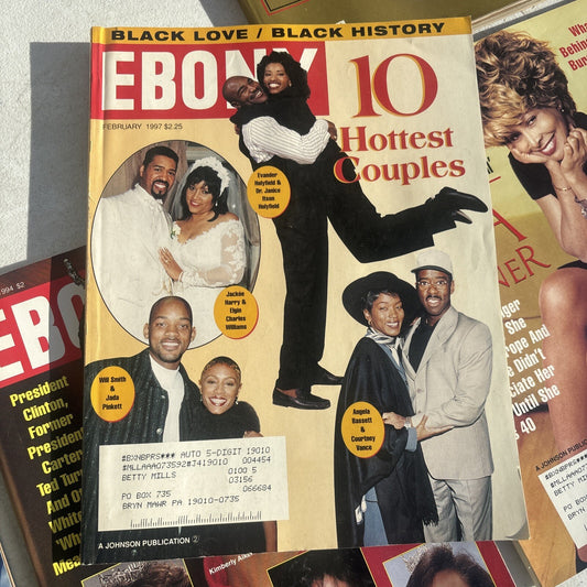 EBONY Magazine - February 1997 - "10 Hottest Couples Will Smith & Jada Pinkett"