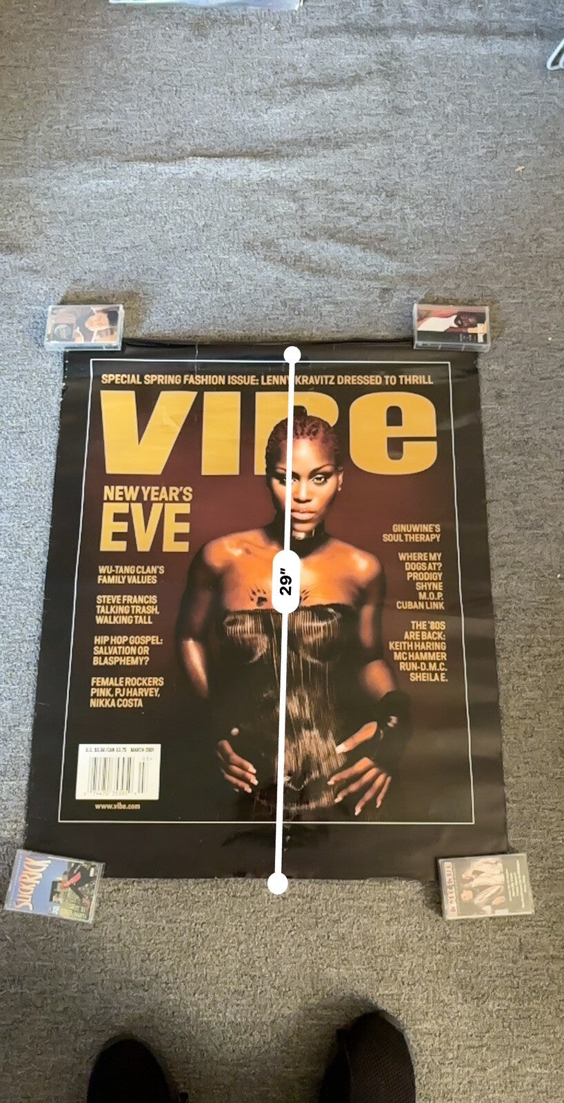 EVE Rare VIBE Magazine 2001 BIG 24x30 PROMO POSTER Scorpion Philadelphia Philly