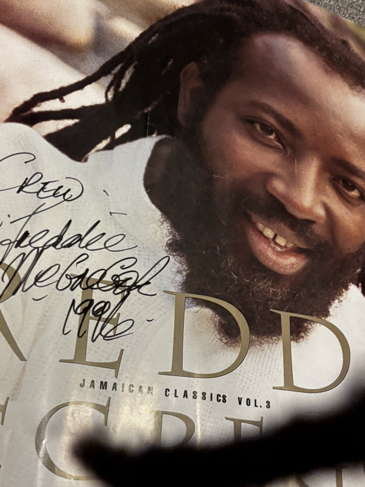 Freddie McGregor- Signed Dated Promo Poster Inscribed To “The Crew” 1996