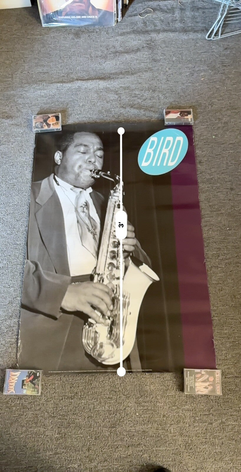 1992 Charles Charlie Christopher "Bird" Parker Jazz Sax Musician 24x36 Poster