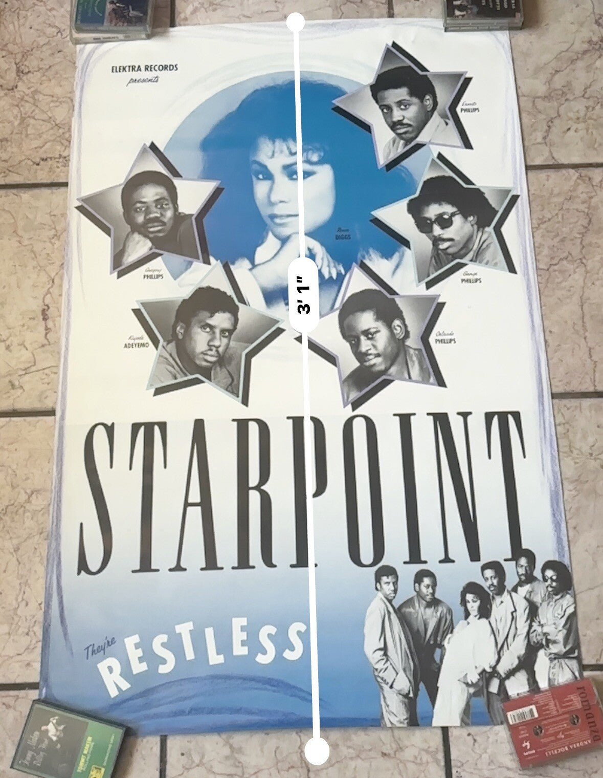 STARPOINT "They're Restless" Elektra Records Presents Promo Poster-24 x36-1985