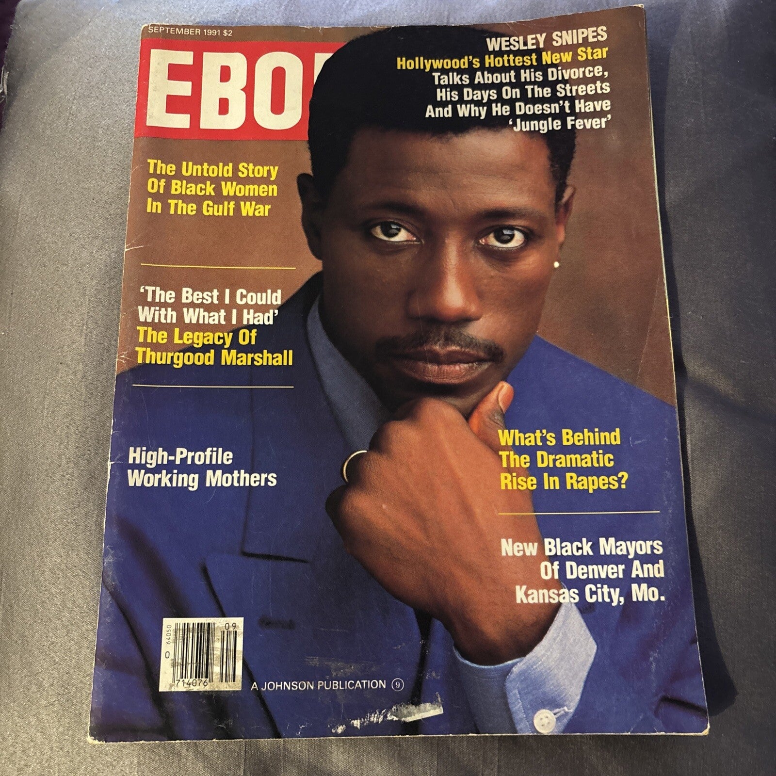 1991 SEPTEMBER EBONY MAGAZINE - WESLEY SNIPES COVER -