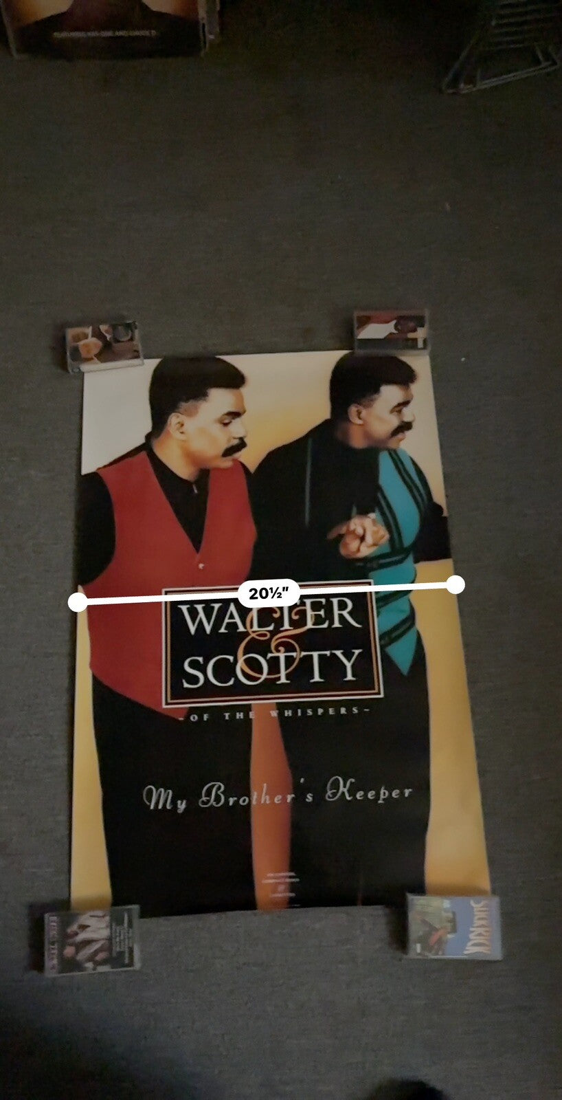 R&B/Soul Promo Poster WALTER & SCOTTY OF THE WHISPERS  Brother's Keeper Rare