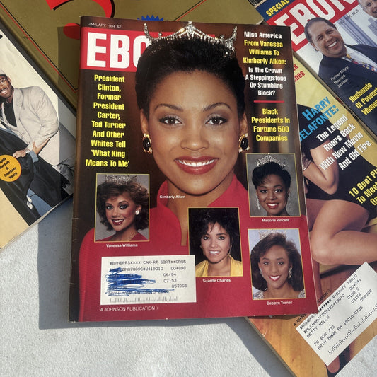 Ebony Magazine January 1994 feat. Miss America Kimberly Aiken on the Cover