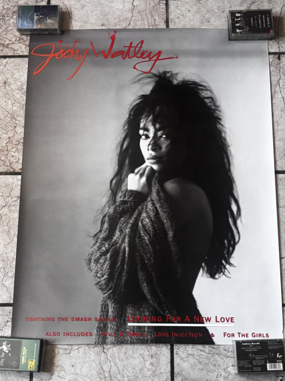 JODY WATLEY Original Promo Poster Self Titled Debut 1987 24x30 Funk Rare