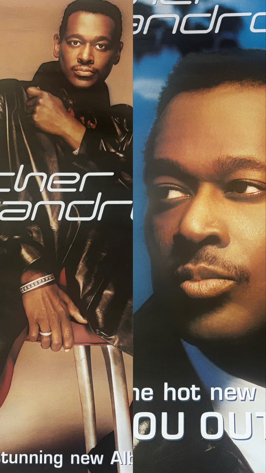 Luther Vandross 90s 80s - Vintage Record Store Promo Poster 24x36 DOUBLE SIDED