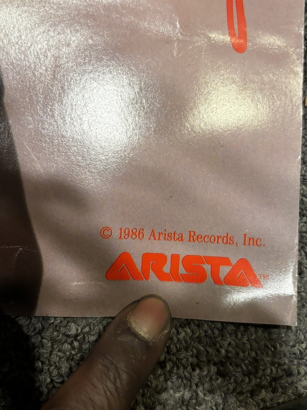 1986 Whitney Houston Arista Records Thanks Holiday Season  Promo Poster RARE