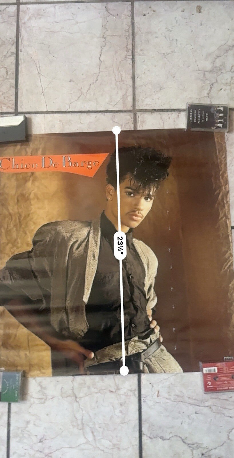 CHICO DEBARGE original Motown promotional poster, 1986, 24x24, EX, R&B