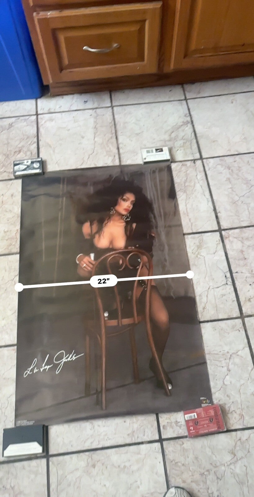 LATOYA JACKSON POSTER 1989 VINTAGE 22X25 FUNKY LICENSED