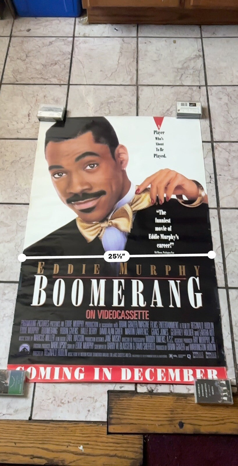 BOOMERANG Original Movie Poster - 1992 Video Store Promo Eddie Murphy 24x40