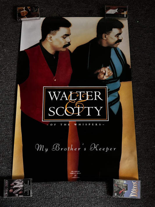 R&B/Soul Promo Poster WALTER & SCOTTY OF THE WHISPERS  Brother's Keeper Rare