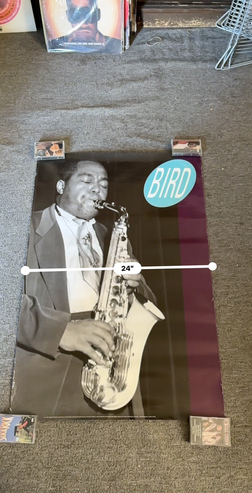 1992 Charles Charlie Christopher "Bird" Parker Jazz Sax Musician 24x36 Poster