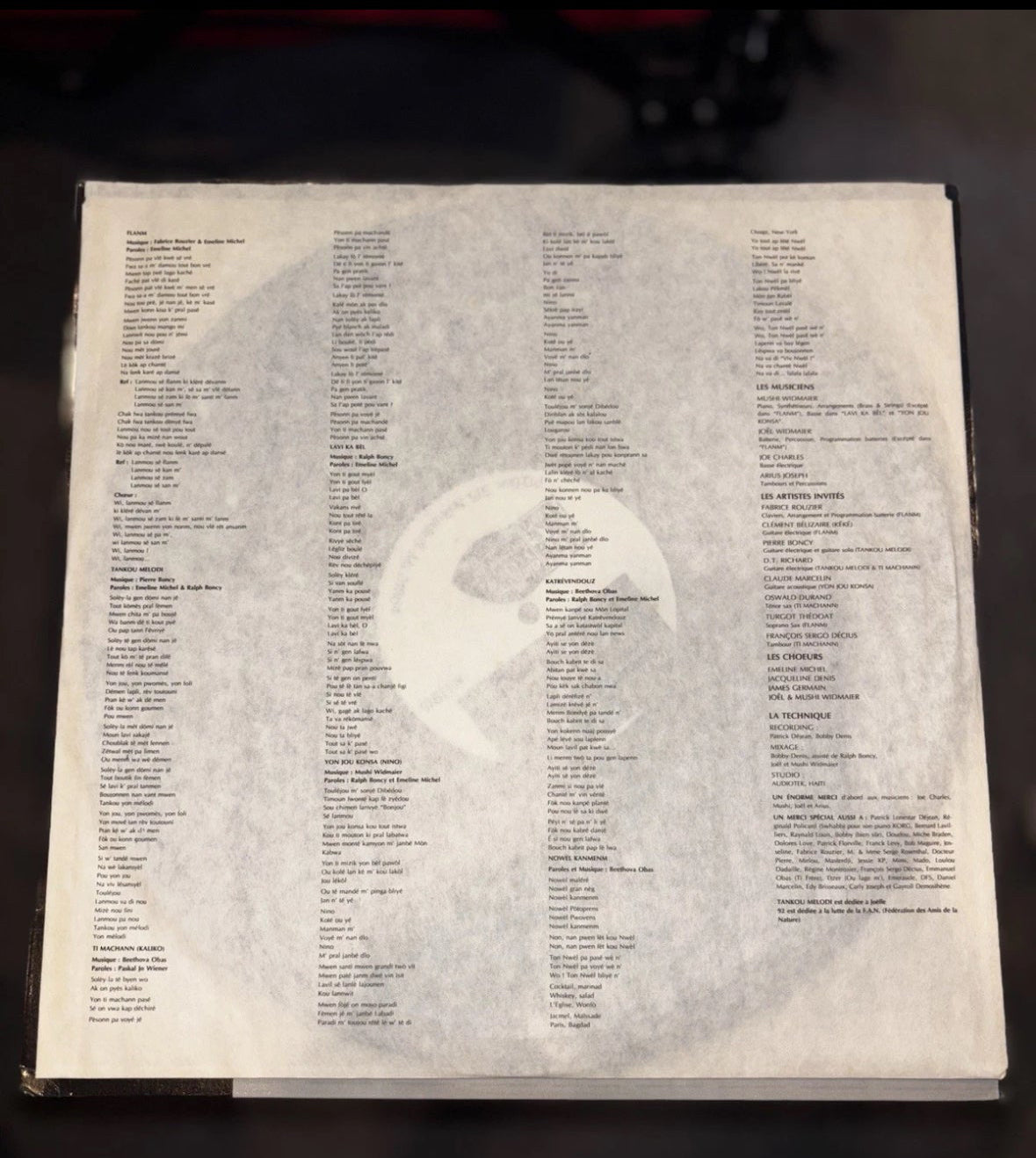 Manno Charlemagne Not Nan Malè Ak Òganizasyon Mondyal 1988 KST 1915 Hatian Folk